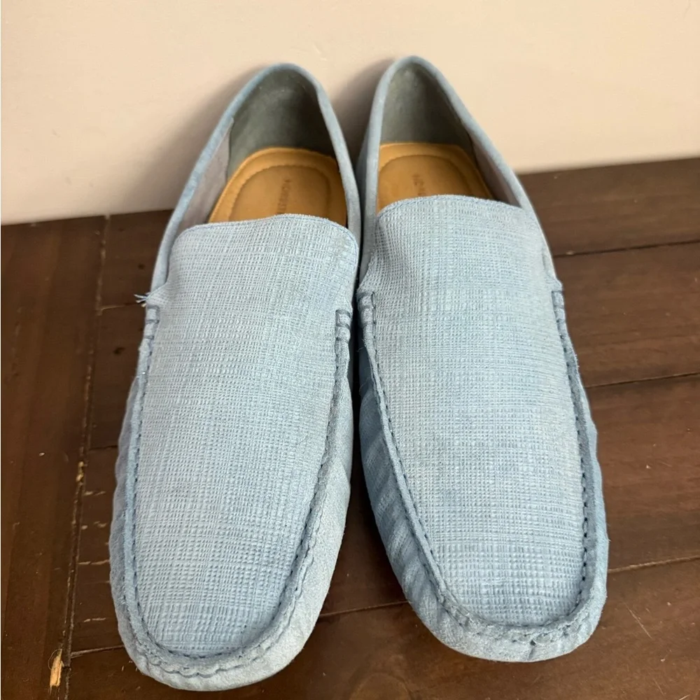 Nordstrom Men’s Light Blue Textured Loafers Slip On Driving Shoes Size 11.5 M